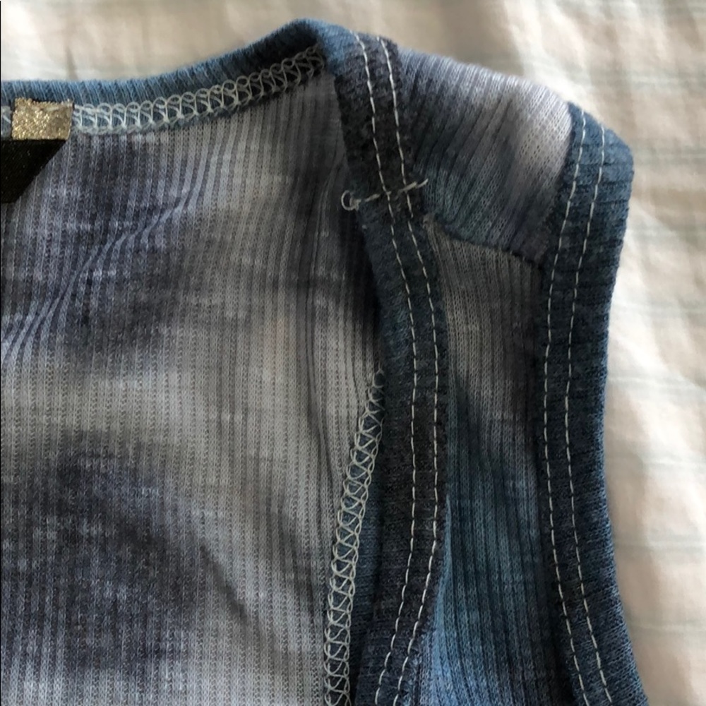 Peyton Jensen blue black rye died rubbed tank M-L.